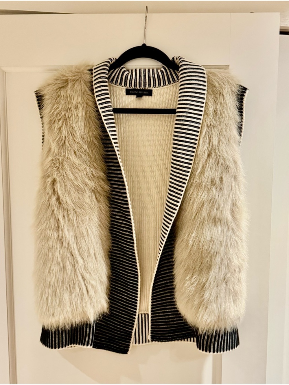 Banana Republic Mixed-Media Faux Fur Vest